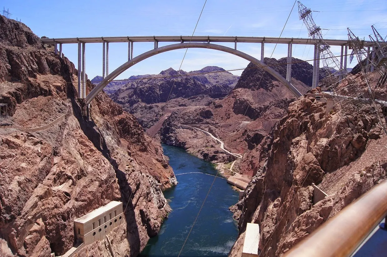 A river running through a deep canyon